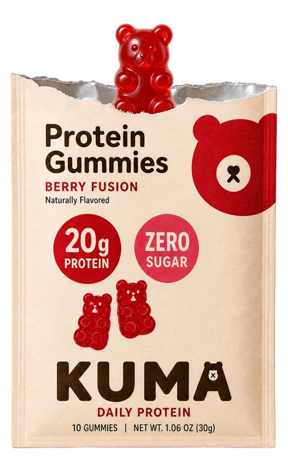 Torn-open Kuma pouch